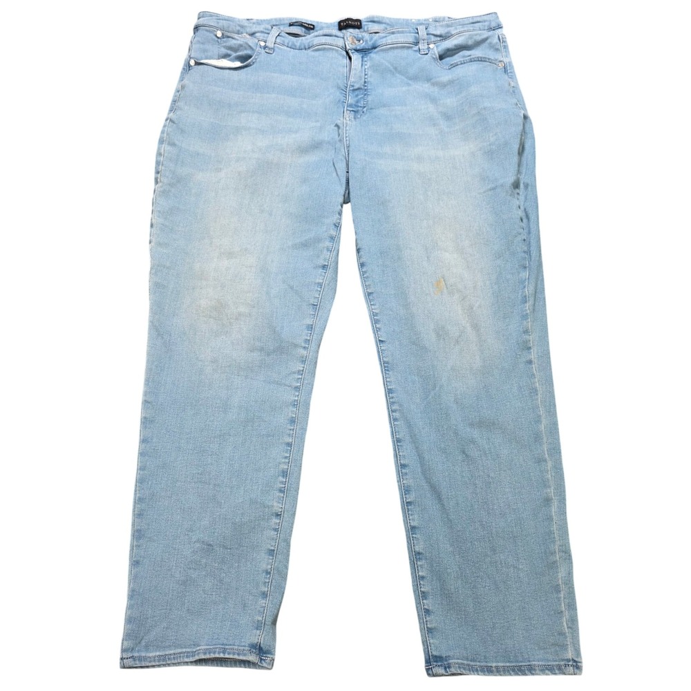 Talbots Slim Ankle Jeans Women's Size 20W Light Wash Monterey Wash High Rise